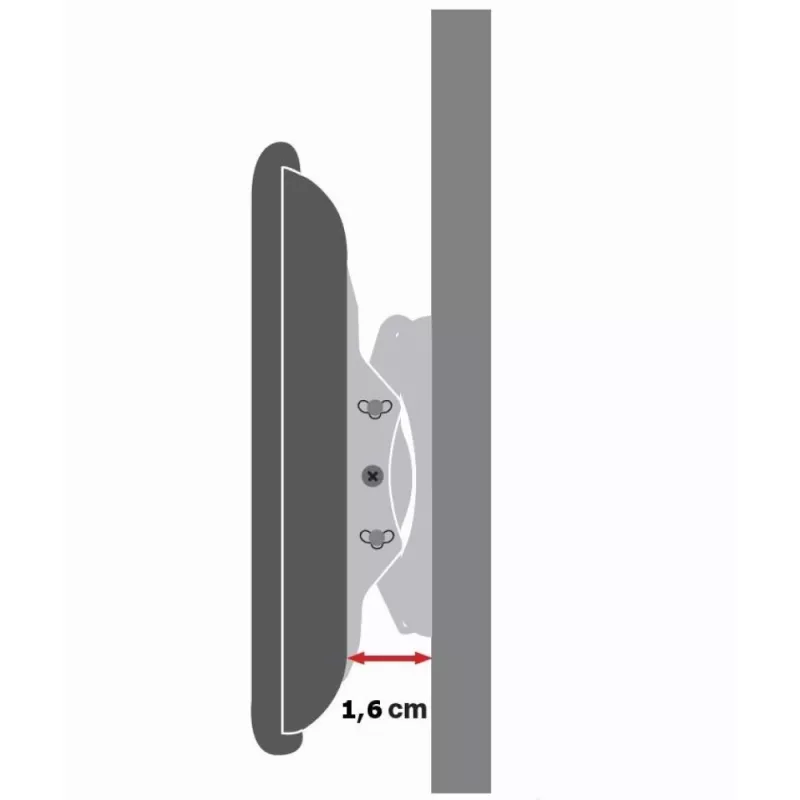 Techly Wandhalterung für LED LCD TV 42-80 Ultra schlank Fixed H600mm ICA-PLB 860