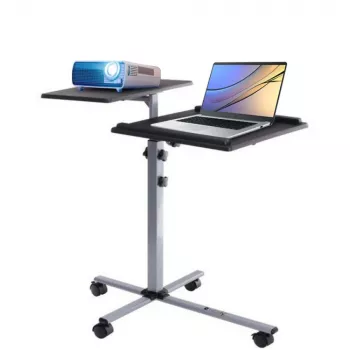 Laptop-Ständer Techly Universal verstellbarer Trolley für Notebook Projektor Schwarz