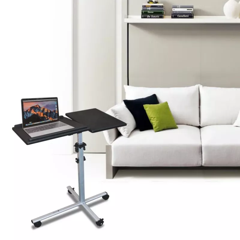 Laptop-Ständer Techly Universal verstellbarer Trolley für Notebook Projektor Schwarz