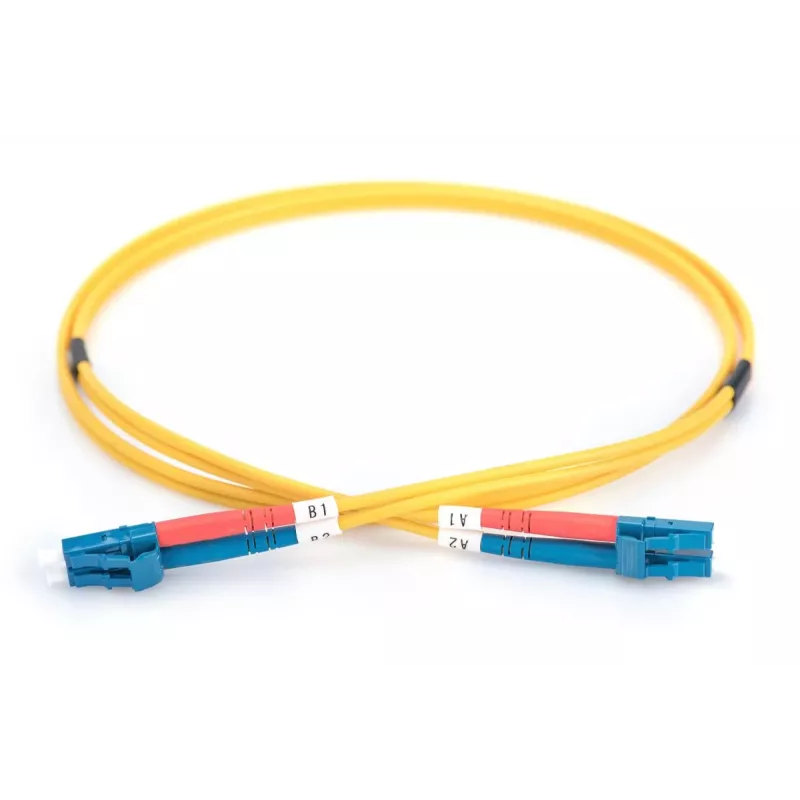 DIGITUS Glasfaser-Patchkabel, LC zu LC OS2, Singlemode 9/125 µm, Duplex, Länge 1m