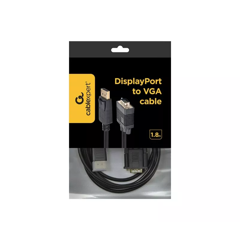 Gembird CCP-DPM-VGAM-6 DisplayPort-auf-VGA-Adapterkabel, 1,8 m, schwarz
