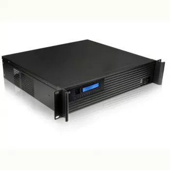 Server-Rack-Gehäuse TECHLY I-CASE IPC-240L, 2U, Micro-ATX, 4x 3,5-Zoll-Einschübe, 1x 5,25-Zoll-Einschub, 465x400x88,8 mm, schwarz