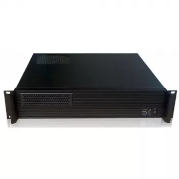 Server-Rack-Gehäuse TECHLY I-CASE IPC-240L, 2U, Micro-ATX, 4x 3,5-Zoll-Einschübe, 1x 5,25-Zoll-Einschub, 465x400x88,8 mm, schwarz