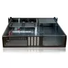 Server-Rack-Gehäuse TECHLY I-CASE IPC-240L, 2U, Micro-ATX, 4x 3,5-Zoll-Einschübe, 1x 5,25-Zoll-Einschub, 465x400x88,8 mm, schwarz