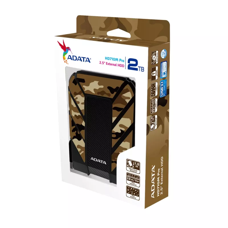 Externe HDD ADATA HD710M Pro 2 TB USB 3.2 Gen 1 (USB Typ-A / Micro-USB B) Camouflage, stoßfest