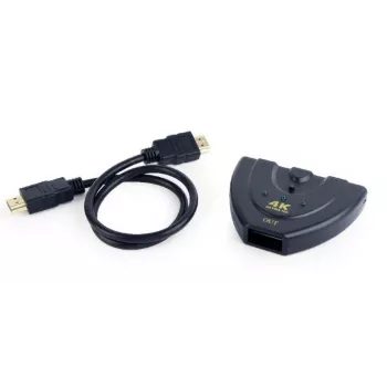 HDMI-Schnittstellen-Hub Gembird DSW-HDMI-35 — 3 Anschlüsse, HDMI, 0,5 m Kabel, schwarz