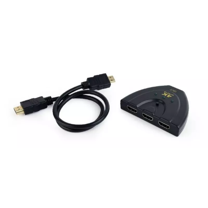 Gembird DSW-HDMI-35 HDMI-Switch mit 3 Ports, Schwarz
