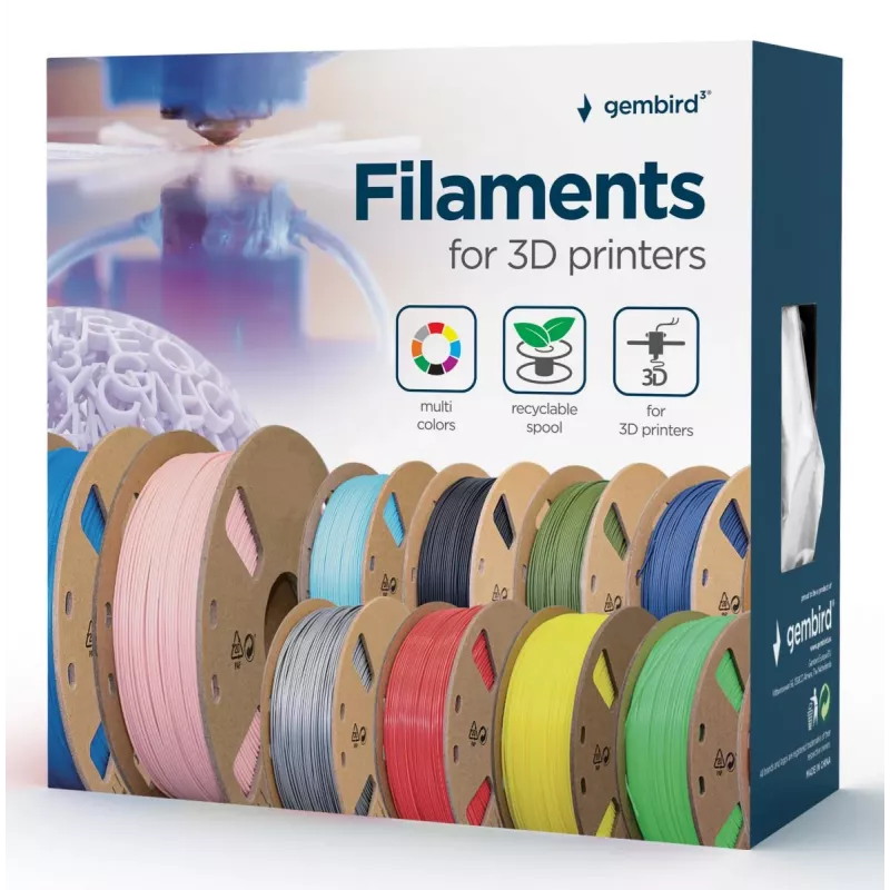 GEMBIRD ABS-Filament - Rot - 1,75 mm - 1 kg