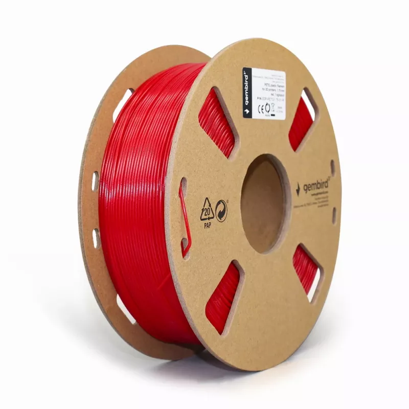 3D-Druckmaterial Gembird 3DP-PETG1.75-01-R Rot