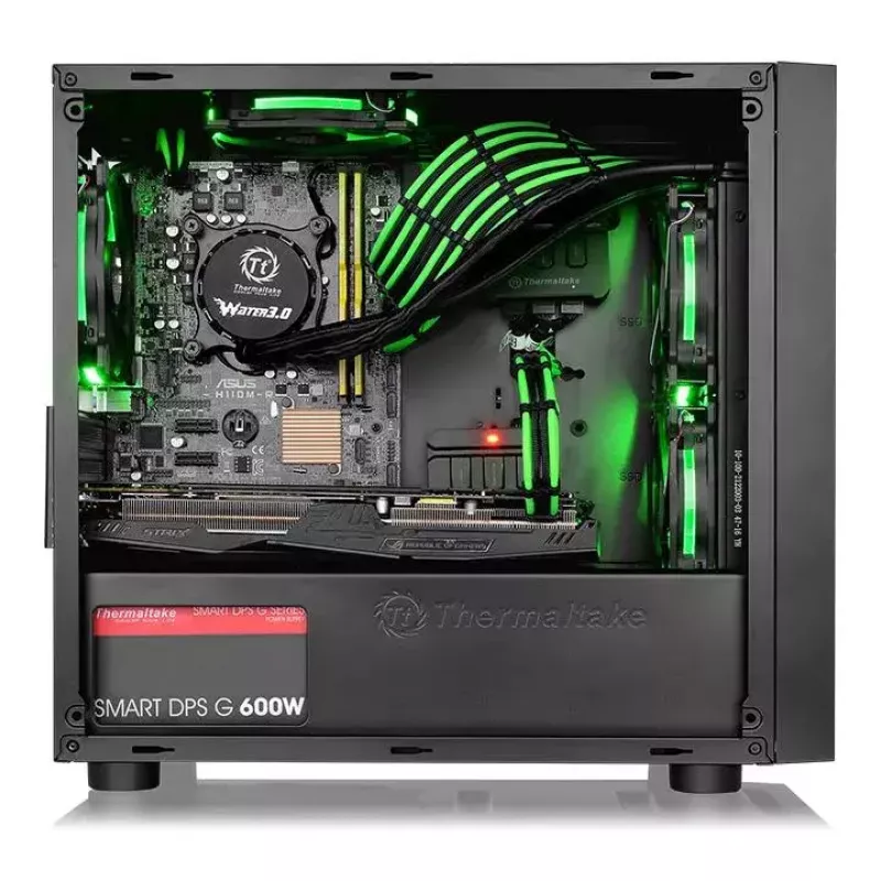 PC-Gehäuse Thermaltake Versa H18 Micro Tower Schwarz