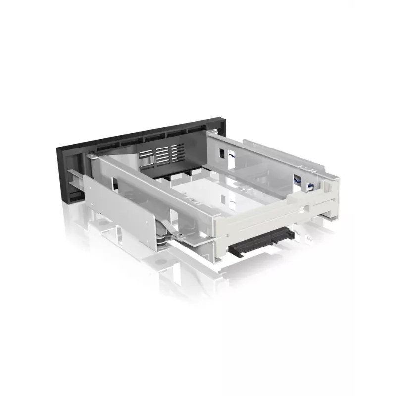 ICY BOX IB-168SK-B Wechselrahmen ohne Schublade für 3,5″ SATA-HDD im 5,25″-Schacht (13,3 cm), mit Schloss, schwarz