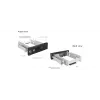 ICY BOX IB-168SK-B Wechselrahmen ohne Schublade für 3,5″ SATA-HDD im 5,25″-Schacht (13,3 cm), mit Schloss, schwarz