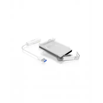 ICY BOX IB-AC703-U3 HDD/SSD-Gehäuse Weiß 2,5 Zoll