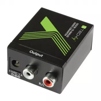 Techly Audio-Konverter SPDIF Digital zu Analog IDATA SPDIF-3