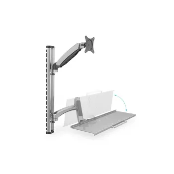 DIGITUS Flexible Wandhalterung für Arbeitsplätze für Monitor+Tastatur (DA-90354)