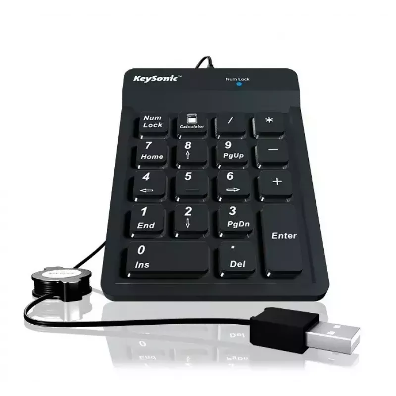 KeySonic ACK-118BK numerisches Tastenfeld Universal USB Schwarz