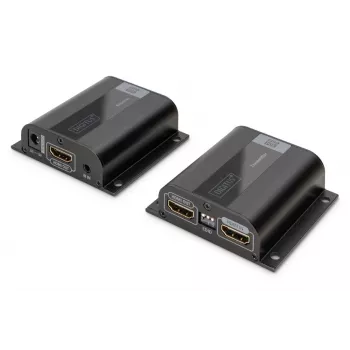 DIGITUS HDMI Extender Set, 50 m über Netzwerkkabel (CAT6/6a/7), EDID, 1x HDMI Loop-Out, FHD 1080p