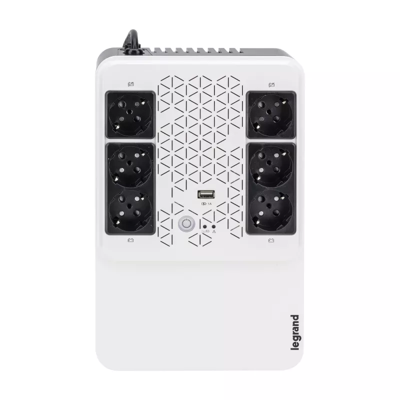 Legrand Keor Multiplug 800 AVR 310084 Line-Interactive-USV, 800 VA / 480 W, 6 FR-Steckdosen (4+2), USB, RJ-45