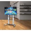 Techly ICA-TR24 mobiler TV-Ständer, 60–100 Zoll, 100 kg, mit Ablagen