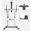 Techly ICA-TR24 mobiler TV-Ständer, 60–100 Zoll, 100 kg, mit Ablagen