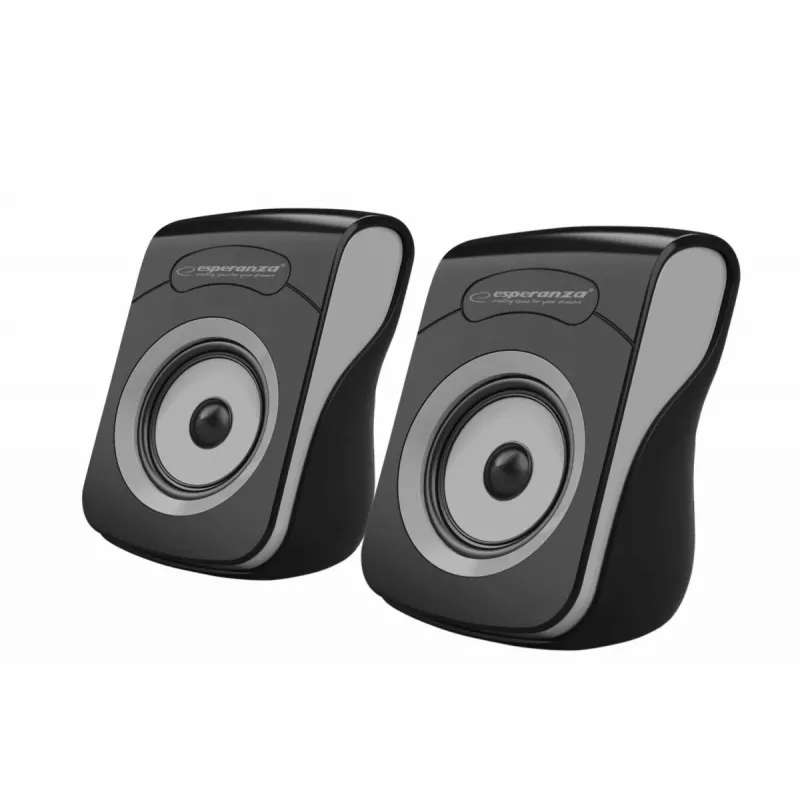 Lautsprecher 2.0 USB Flamenco schwarz/grau, EP140KE, 6W