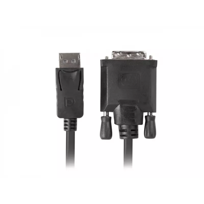 Videokabel-Adapter LANBERG DisplayPort 1.2 auf DVI-D CA-DPDV-10CU-0030-BK, 3 m, 1080p, 60 Hz, schwarz