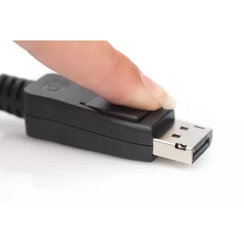 DIGITUS DisplayPort-Kabel, M/M, 2 m mit Verriegelung, Ultra HD 8K, Vers. 1.3/1.4, Standard