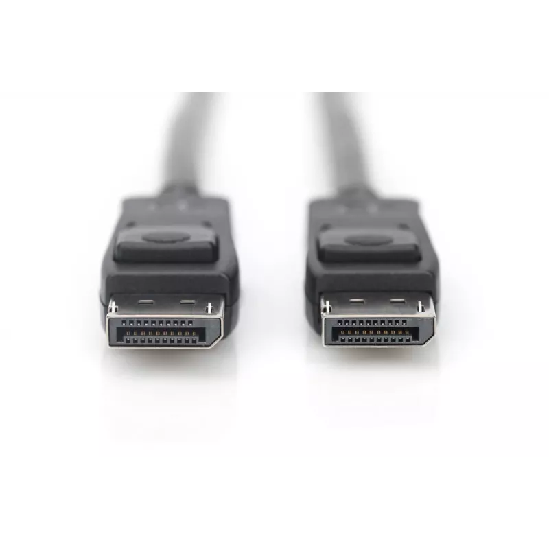 DIGITUS DisplayPort-Kabel, M/M, 2 m mit Verriegelung, Ultra HD 8K, Vers. 1.3/1.4, Standard