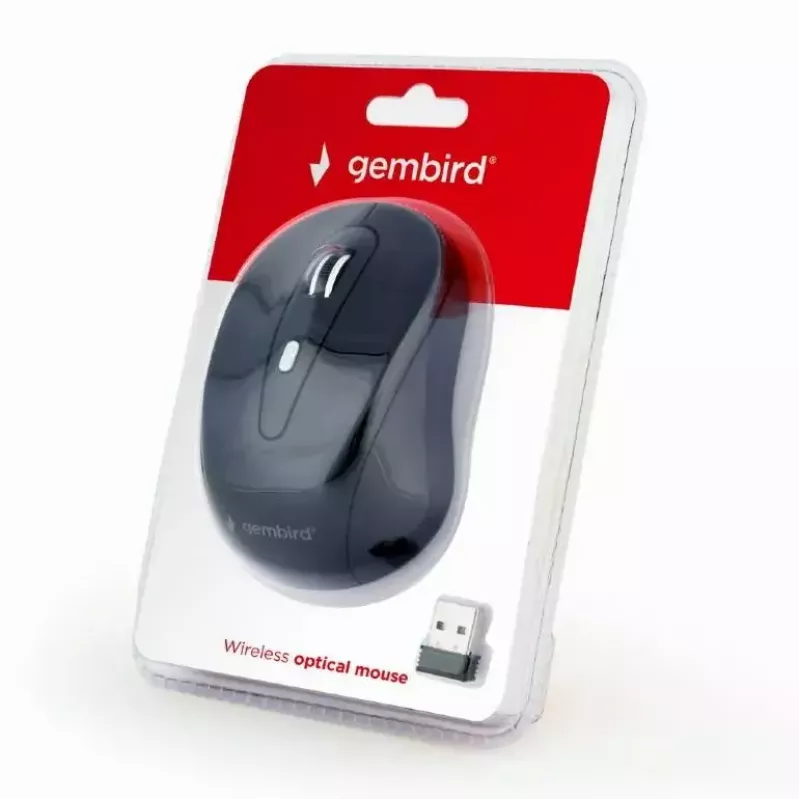 Gembird MUSWB-6B-01 optische Bluetooth-Maus, 6 Tasten, 1600 DPI, schwarz
