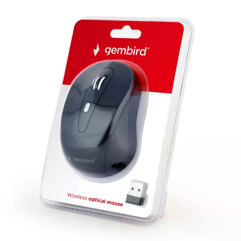 Gembird MUSWB-6B-01 optische Bluetooth-Maus, 6 Tasten, 1600 DPI, schwarz