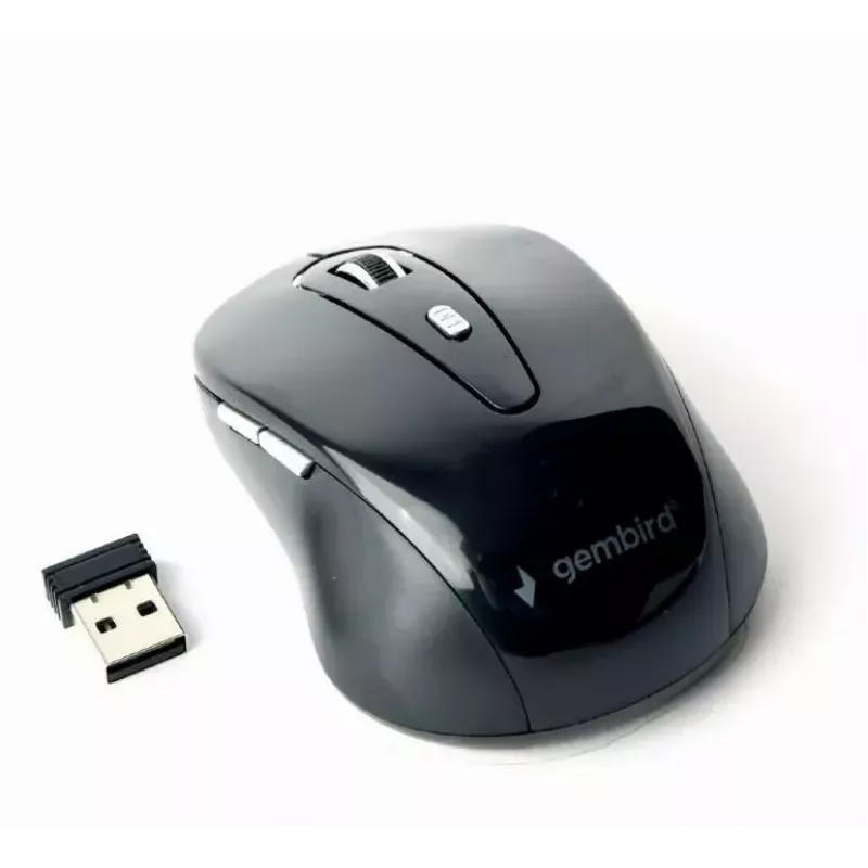 Gembird MUSWB-6B-01 optische Bluetooth-Maus, 6 Tasten, 1600 DPI, schwarz