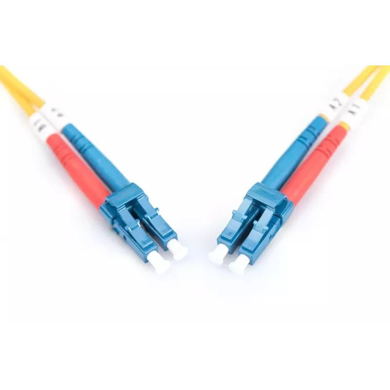 DIGITUS Glasfaser-Patchkabel, LC zu LC OS2, Singlemode 09/125 µm, Duplex, Länge 5m