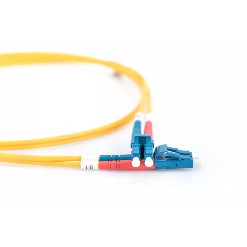 DIGITUS Glasfaser-Patchkabel, LC zu LC OS2, Singlemode 09/125 µm, Duplex, Länge 5m