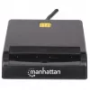 Manhattan 102049 Kontakt-Smartcard-Leser, USB-A 2.0, 12 Mbit/s, Kabel 1,05 m, schwarz, ABS-Gehäuse