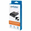 Manhattan 102049 Kontakt-Smartcard-Leser, USB-A 2.0, 12 Mbit/s, Kabel 1,05 m, schwarz, ABS-Gehäuse