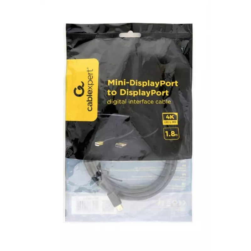Gembird Cablexpert CCP-mDP2-6 Mini-DisplayPort-auf-DisplayPort-Kabel, 1,8 m, Schwarz