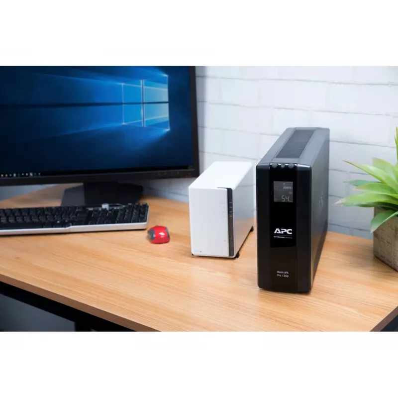 APC Back-UPS Pro, 1300VA/780W, Tower, 230V, 8x IEC C13 Steckdosen, AVR, LCD, benutzerwechselbare Batterie