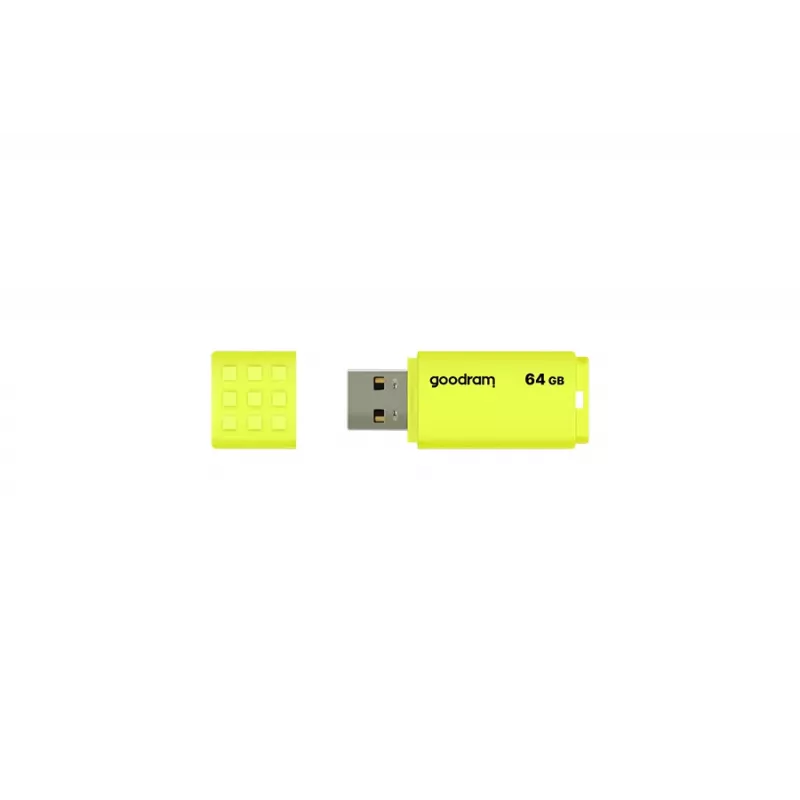 USB-Flash-Laufwerk GOODRAM UME2 64 GB USB Typ-A 2.0, gelb, kappenlos, Kunststoff