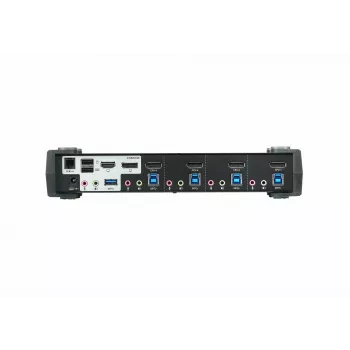 ATEN 4-Port USB 3.0 4K DisplayPort MST KVMP Switch, 4096 x 2160 Pixel, 4K Ultra HD, 4,89 W, Schwarz