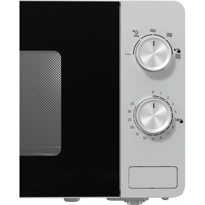 Solo-Mikrowelle Gorenje MO20E1S — 20 l, 800 W, Drehregler, 270 mm Drehteller, Edelstahl/Schwarz