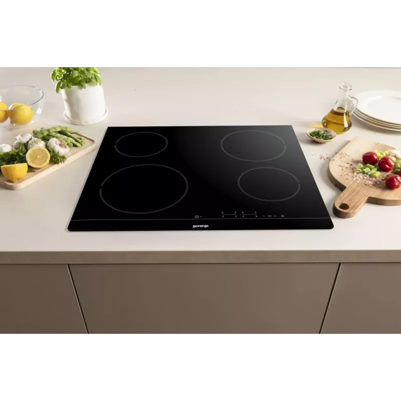 Einbau-Keramikkochfeld Gorenje ECT641BSC, 60 cm, 4 Zonen, Touch-Steuerung, schwarz