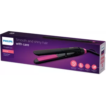 Glättbürste Philips StraightCare Essential ThermoProtect BHS375/00 — Keramikplatten 28 mm, 2 Hitzestufen, max. 220°C