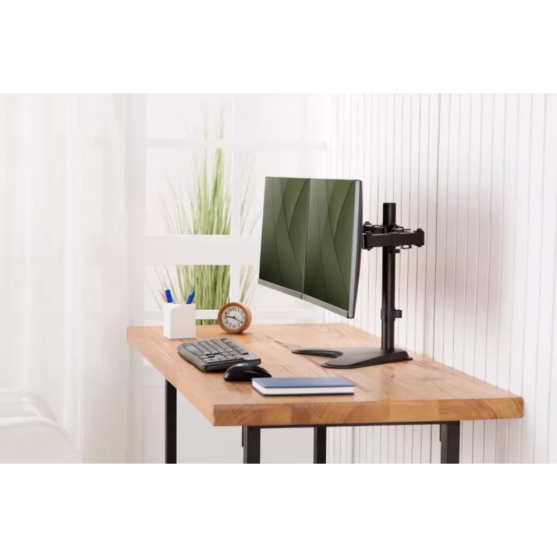 DIGITUS Universal Dual Monitor Stand 17–32 Zoll 2x 8 kg (max.) Schwarz