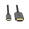 DIGITUS USB-C-auf-HDMI-Adapterkabel, 4K/30 Hz, 1,8 m, Schwarz