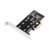DIGITUS M.2 NGFF/NVMe SSD PCI-Express-Erweiterungskarte unterstützt B-, M- und B+M-Key, Größen 80, 60, 42 und 30 mm