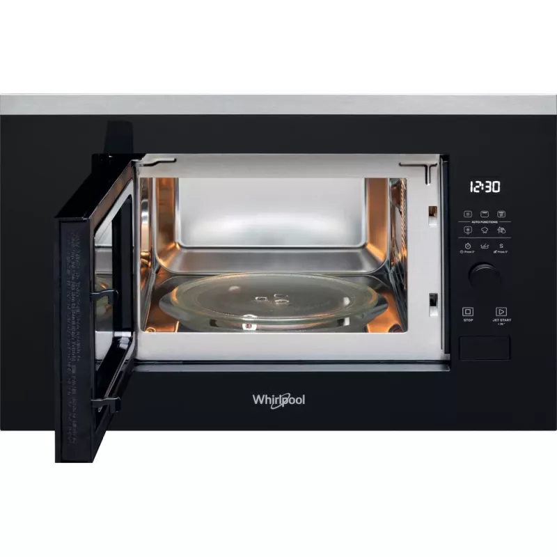 Einbau-Grill-Mikrowelle WHIRLPOOL WMF201G, 800 W, 20 L, Edelstahl/Schwarz