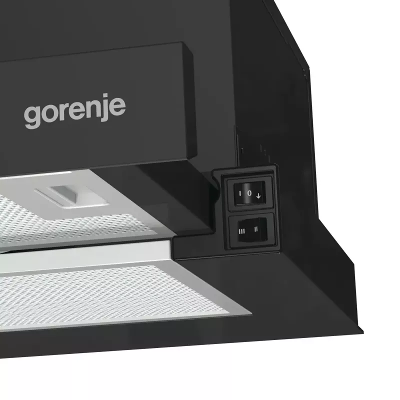 Gorenje TH60E3B Dunstabzugshaube Unterbau (Ausziehbar) Schwarz 350 m³/h