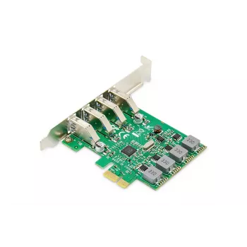 DIGITUS USB PCIe Erweiterungskarte USB 3.0, 4-Port A/F, Chipsatz: VL805, selbstversorgt