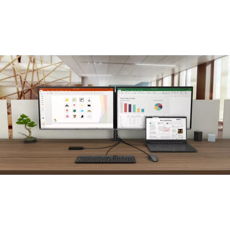 i-tec USB-C Dual Display Docking Station mit Power Delivery 100 W + Universal-Ladegerät 100 W
