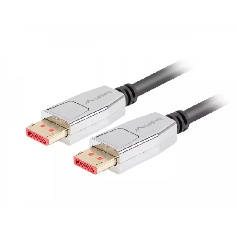 Lanberg CA-DPDP-20CU-0018-BK DisplayPort-1.4-Kabel M/M 1,8 m, 8K 60 Hz, HDR, vergoldete Stecker, schwarz